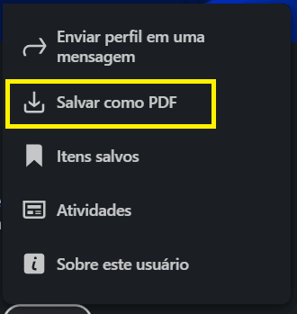 Selecione Salvar como PDF